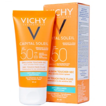 Kem chống nắng Vichy Capital Soleil Dry Touch Face Fluid SPF50 UVA+UVB